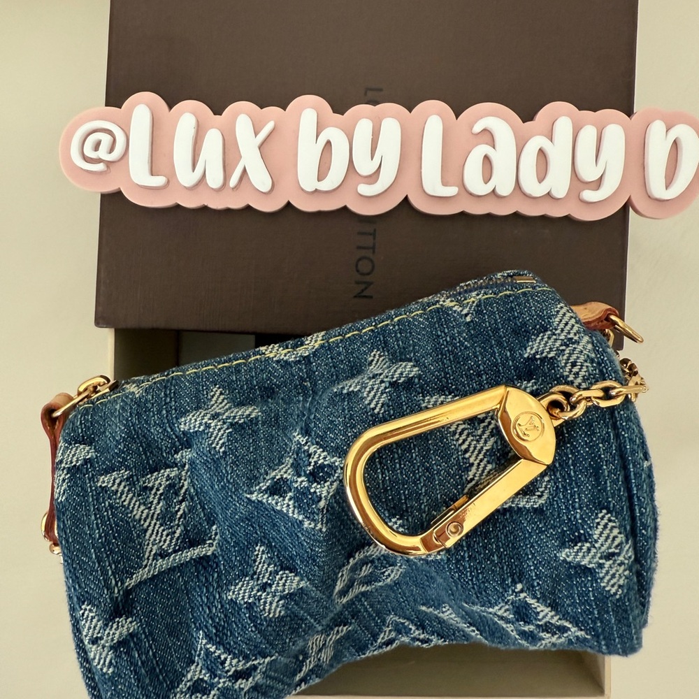 Louis Vuitton Blue and Gold Clutch